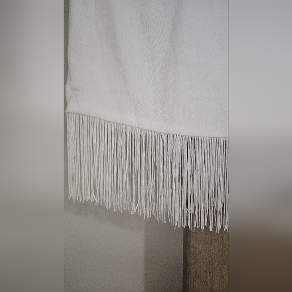 12th TRIBE Rosalina Fringe faux wrap white mini skirt. Size small NWOT - Picture 9 of 15
